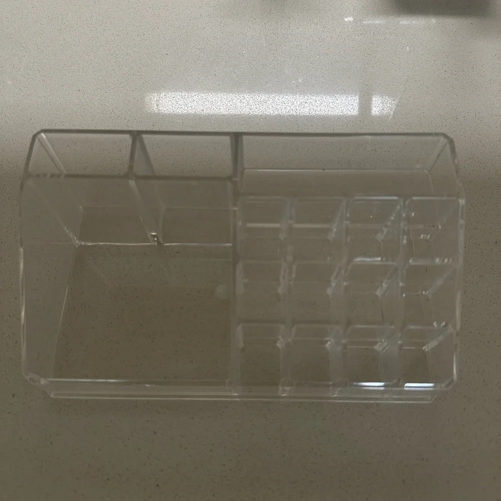 Acrylic cosmetic storage organizer